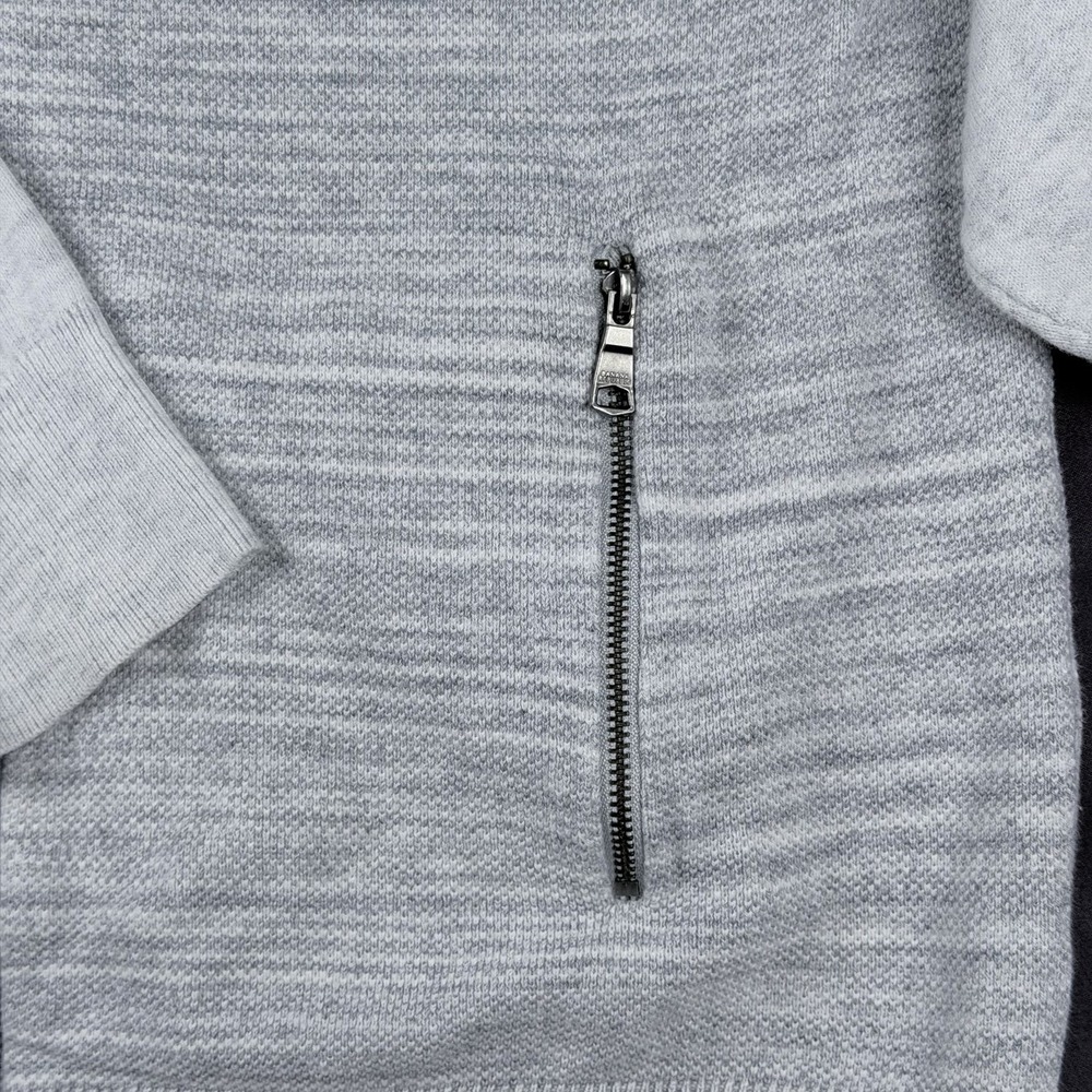 Banana Republic Gray Knit Full-Zip Sweater Mock Neck Men's Size M - Picture 3 of 8